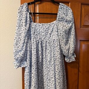 Women’s size XS mini dress blue floral